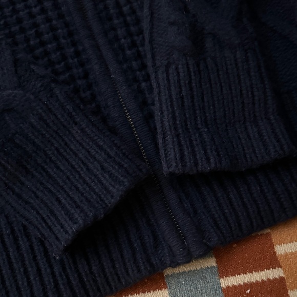 All Saints Full Zip Cable Crewneck Sweater - Picture 7 of 7